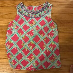 Lilly Pulitzer Iona top shirt shell small silk